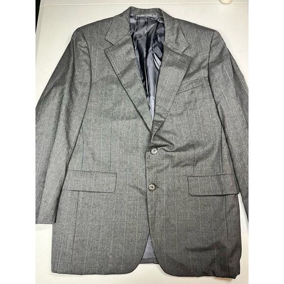 Hickey Freeman 100% Wool Gray Button Front Suit coat Blazer 40R - Picture 1 of 9